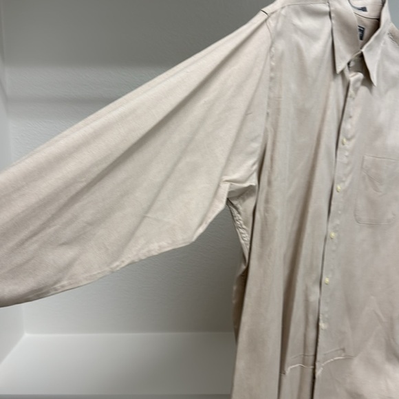 Lord & Taylor Made in USA 100% Cotton Pinpoint Men’s 18- 34/35‎ Long Sleeve Tan - Picture 5 of 11